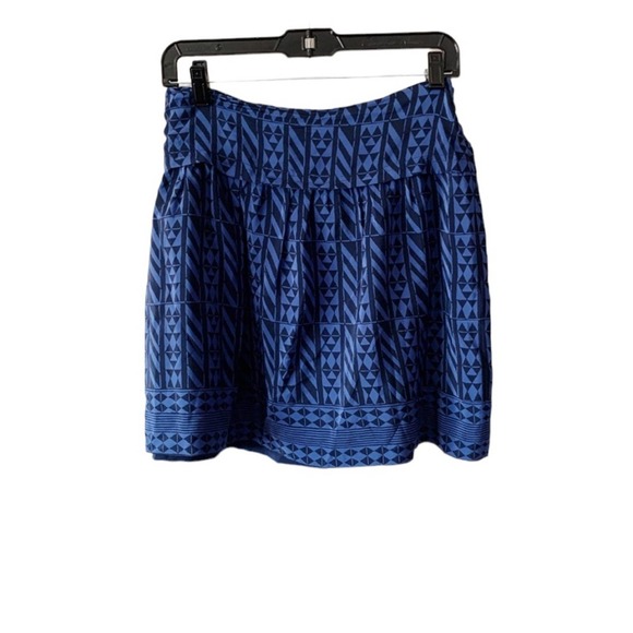 Madewell Silk Tailored Tee & Skirt Set in Geometric Stripe Size L/12 - Picture 14 of 14